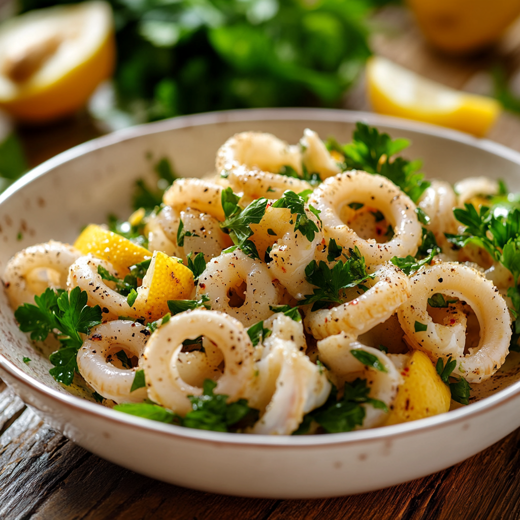 Insalata di Calamari — рецепт классический в домашних условиях с фото