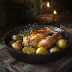 Poulet Rôti Pommes de Terre — рецепт классический в домашних условиях с фото