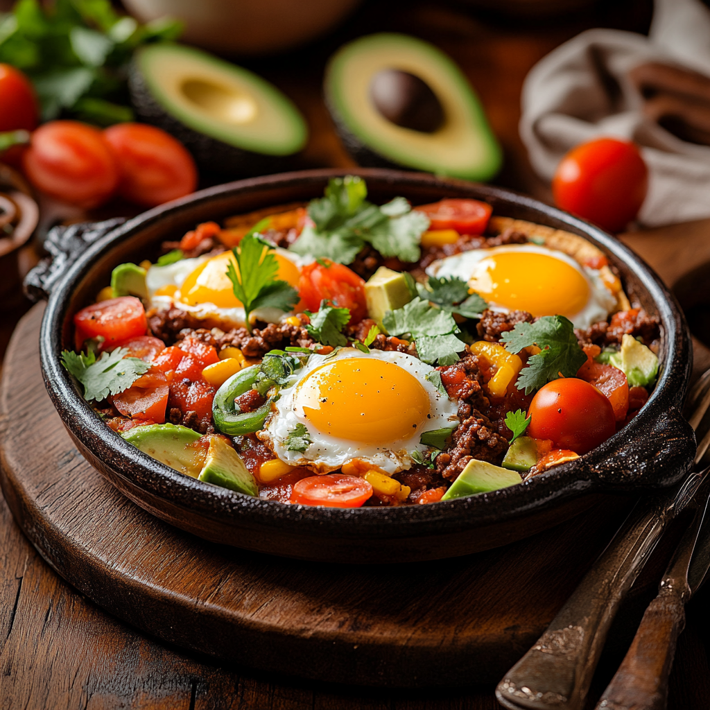 Huevos Rancheros con Carne Asada — рецепт классический в домашних условиях с фото